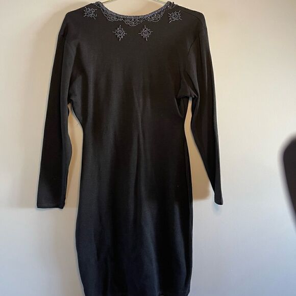 VTG Garland Long Sleeve Wool Blend Embellished Dress - Picture 6 of 16